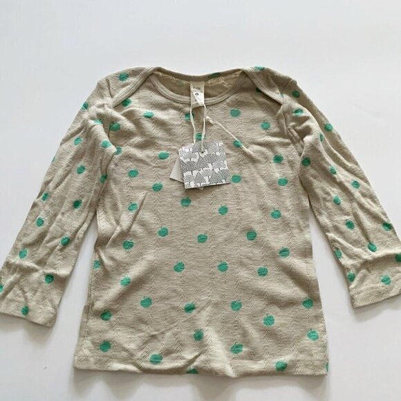 Kate Quinn Apple Pointelle kids tee 4T - Picture 1 of 2